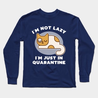 Funny Cat Quarantine Design Long Sleeve T-Shirt